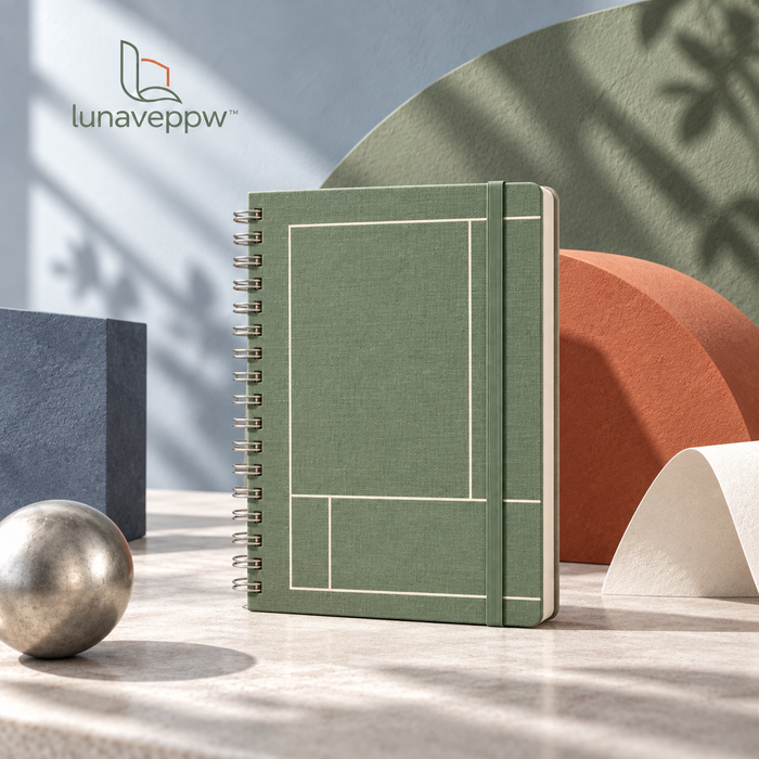 lunaveppw™ Sunday Edit Undated Weekly Planner — 7" × 9" Hardcover Agenda, 52 Weekly Spreads, Monthly Planning & Notes for Work, College and Home