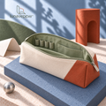 lunaveppw™ Fold Studio Canvas Pencil Case — Wide-Opening Zipper Pouch with Interior Divider and Pen Loops for Stationery, Art Supplies and Everyday Carry
